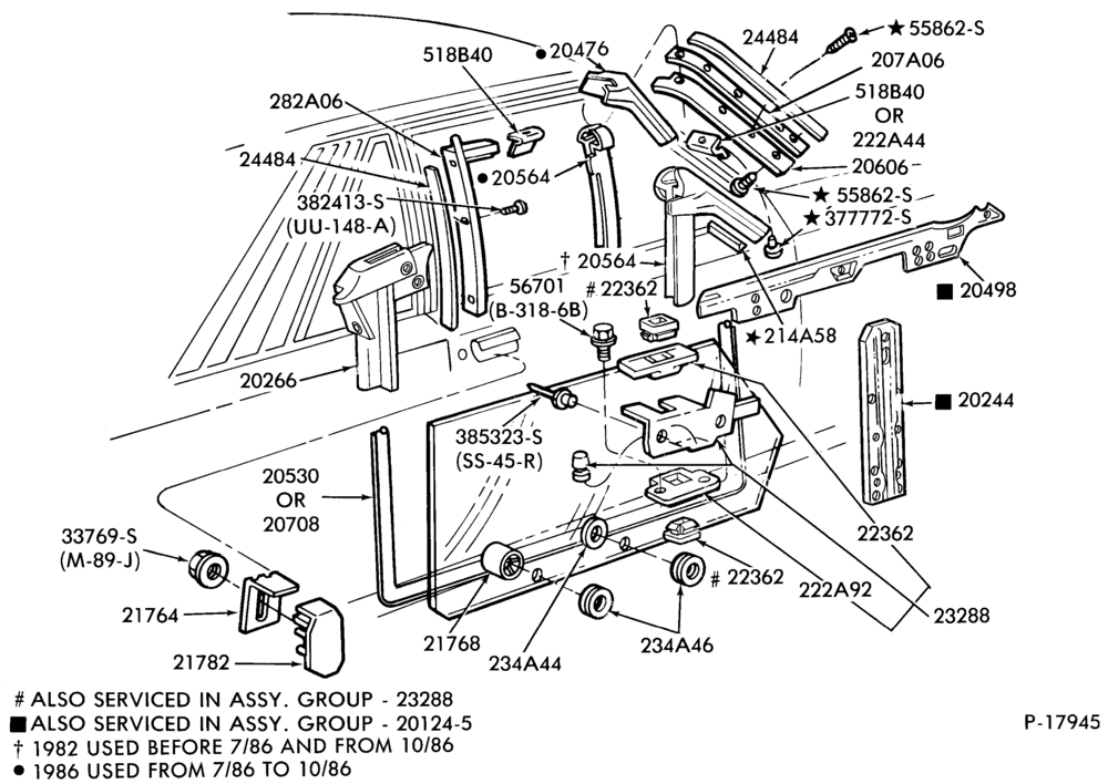 Схема ROOF-T-roof braces, door and window parts - Phase II