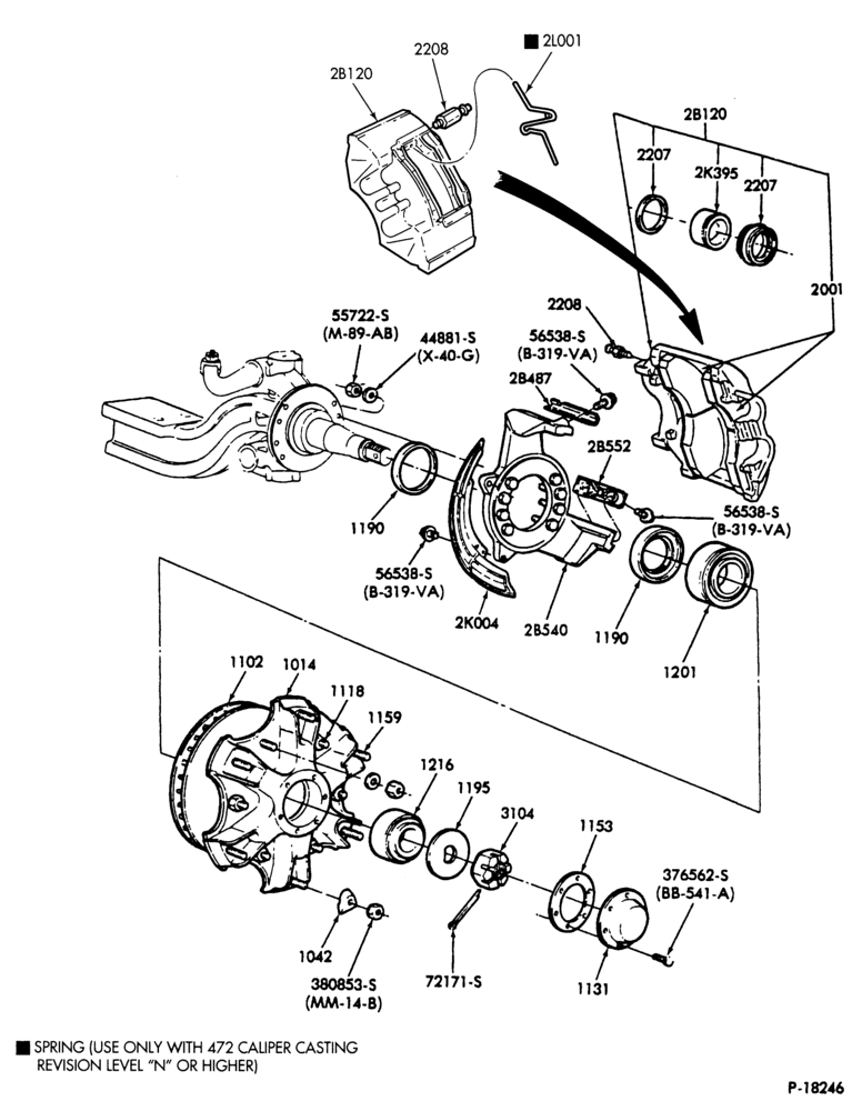 Схема BRAKE WHEEL CYLINDERS-Front disc brake - 8M, 9M, 9.5M and 12M axles-F-FT600/900
