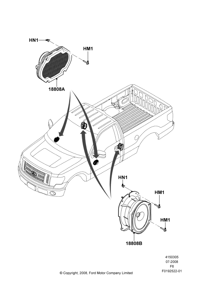 Схема Динамики, Branded AM/FM/MP3/6 CD In Dash, Prem AM/FM Stereo/CD CHG/CLK/MP3, Regular Cab, With AM/FM CD Player; 18.08.2008–24.10.2011