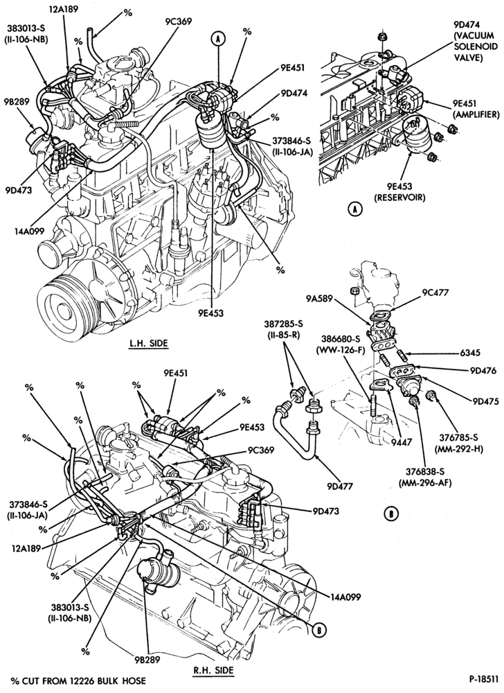 Схема 6 CYL. 4.9L (300 C.I.D.)-GAS-E-F250/350-over 8500# G.V.W.