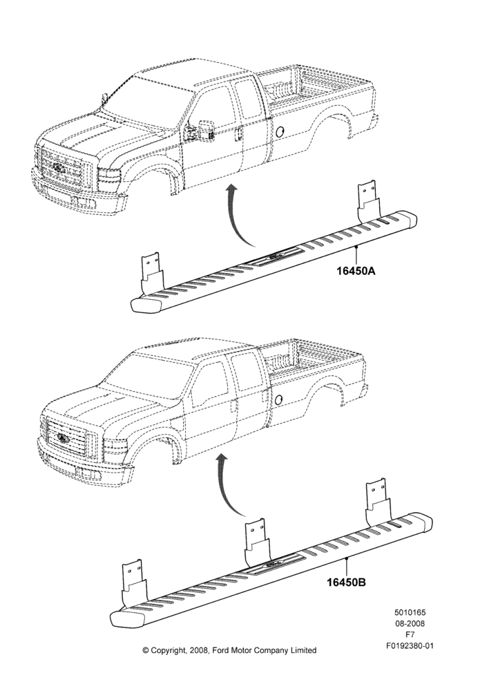 Схема Подножки, Accessory, STEP BAR; 16.09.2008–12.02.2010
