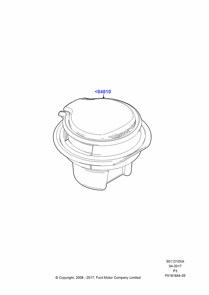 Схема Консоль напольная, Accessory Smokers Pack; 02.05.2008–10.05.2010