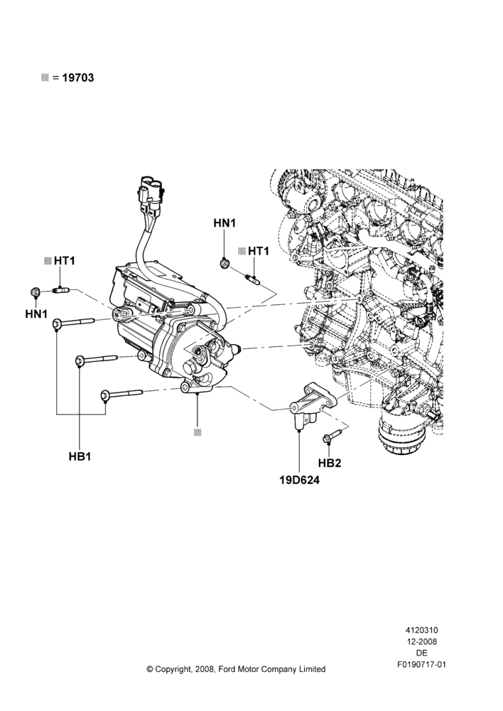 Схема Конденсатор и компрессор кондиционера, 2.5L 4v PFI I4 Gas/Electric, Compressor Assy; 04.02.2009–29.07.2012