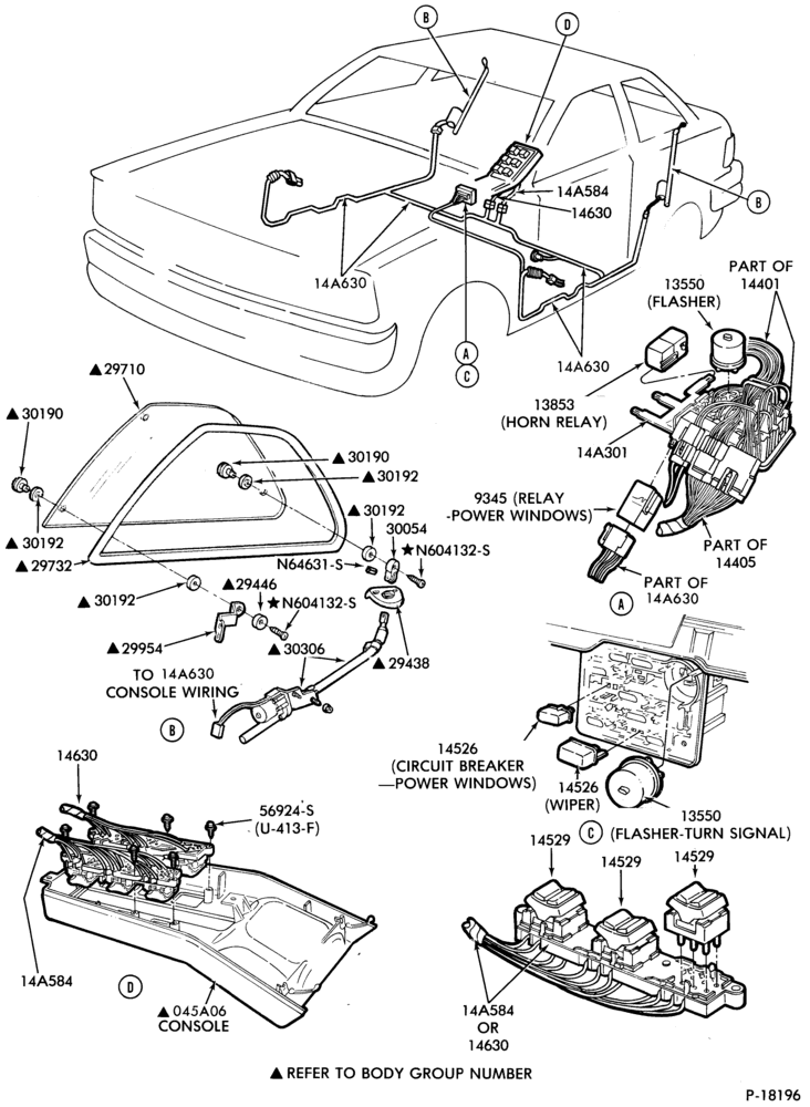 Схема ELECTRICAL SYSTEMS-Power Seat, Window & Controls - B/T 66