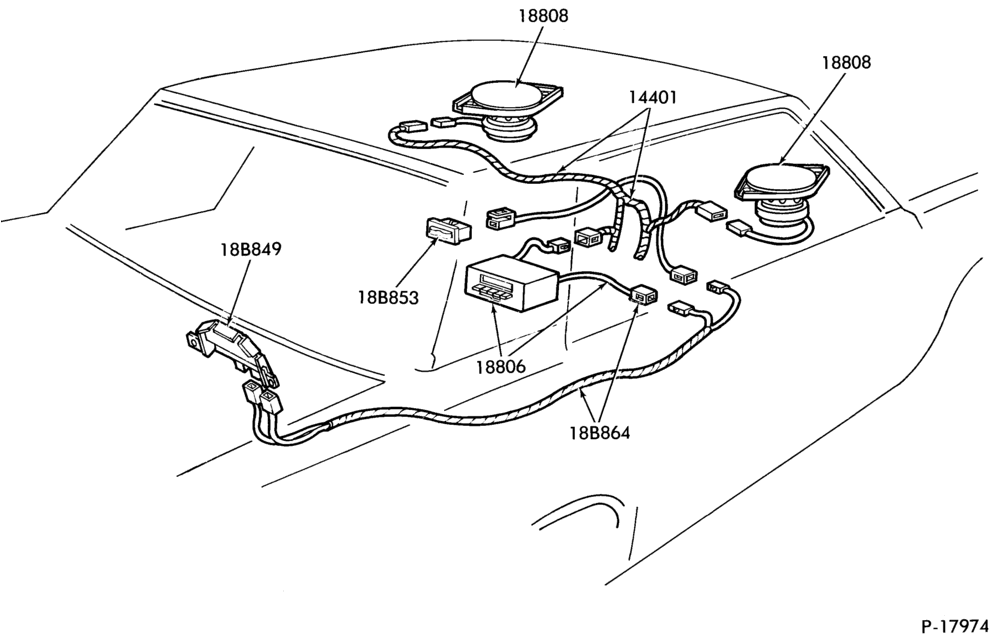 Схема Аудиосистема, ANTENNAS AND SPEAKERS-Radio and related parts- amplifier system