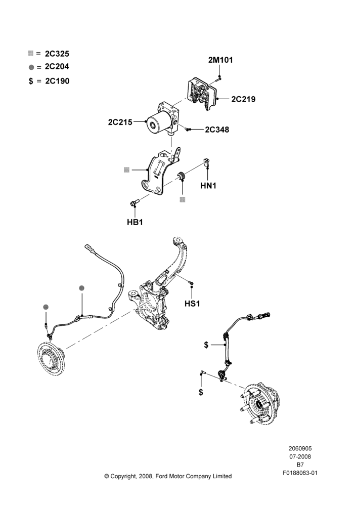 Схема Антиблокировочная система (ABS), Less Roll Stability Control; 15.09.2008–23.08.2012