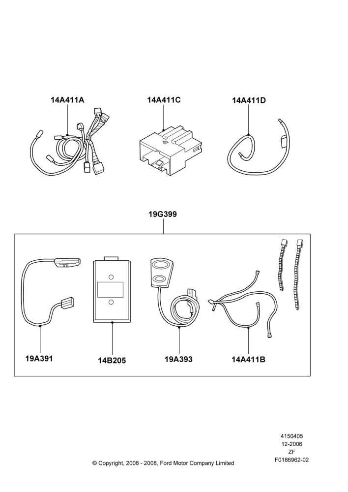 Схема Установка телефона, Coupe, Mobile-Ease Advanced Kit; 04.12.2006–26.02.2009