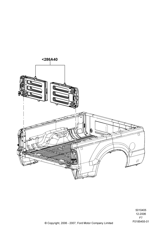 Схема Кузов пикапа и тент, Accessory, Bed Extender; 18.12.2006–12.02.2010