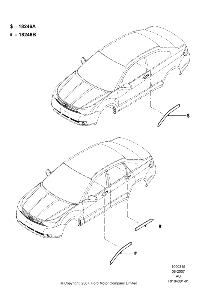 Схема Декор кузова — бок, Accessory, Side Window Shades; 27.08.2007–07.12.2010