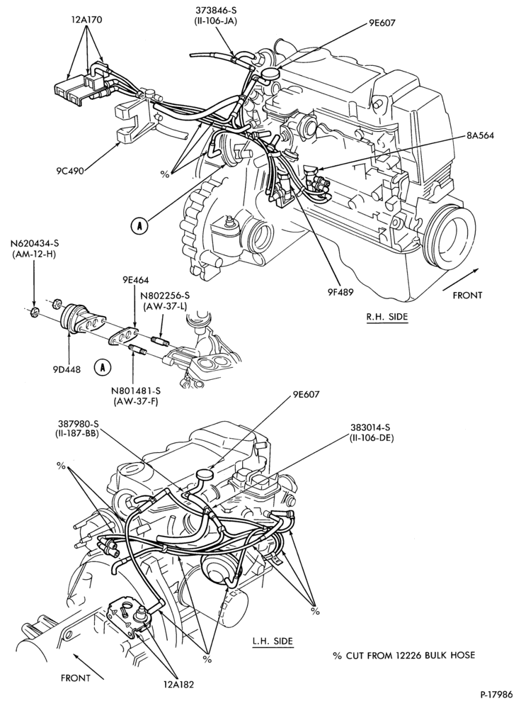 Схема 4 CYL. 1.6L (98 C.I.D.)-recirculation (E.G.R.) - tube installation  - Std. - ATX- Canada