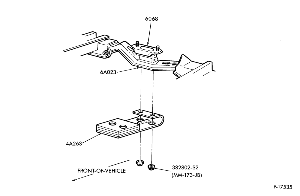 Схема REAR AXLE-DRIVELINE VIBRATION DAMPER - crossmember mounted