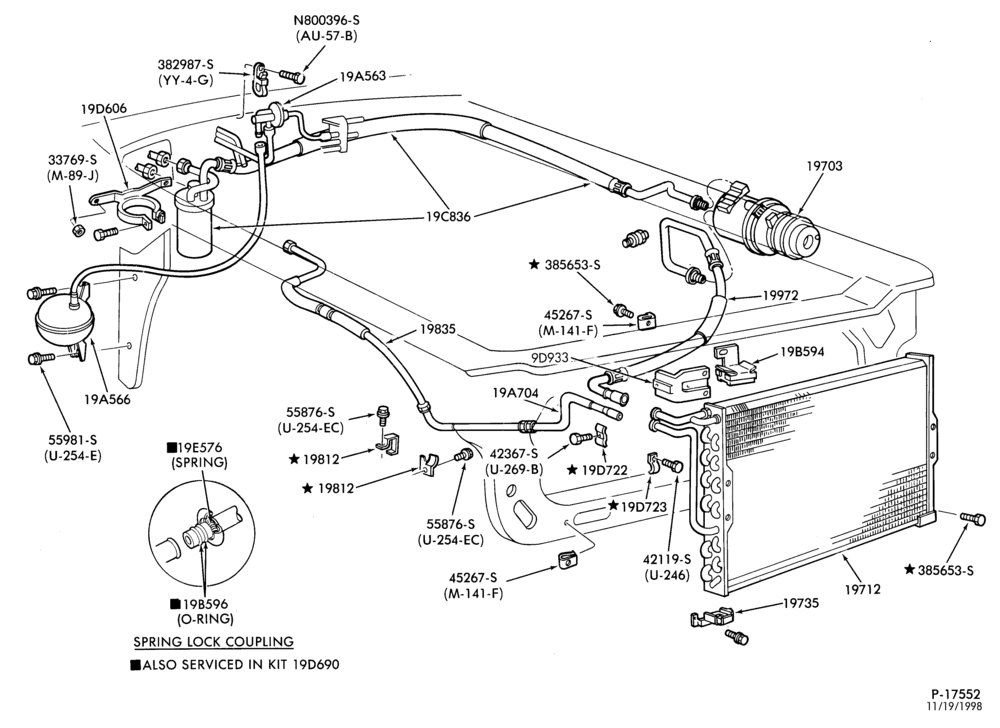 Схема AIR CONDITIONER-Engine Compartment - integral- 6 cyl.