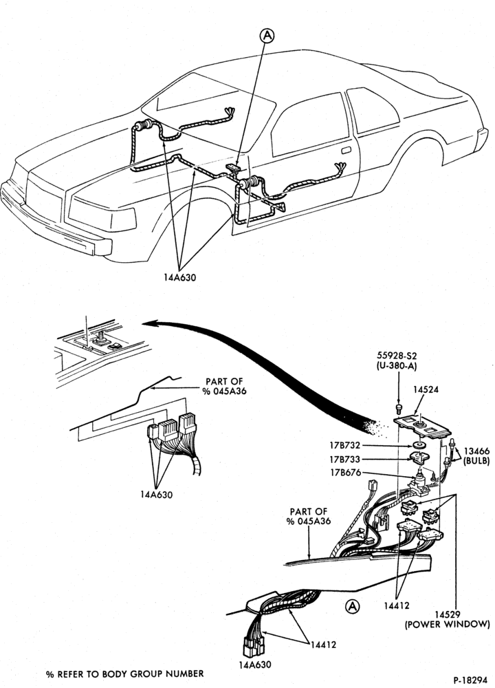 Схема ELECTRICAL SYSTEMS-Power window controls and wiring