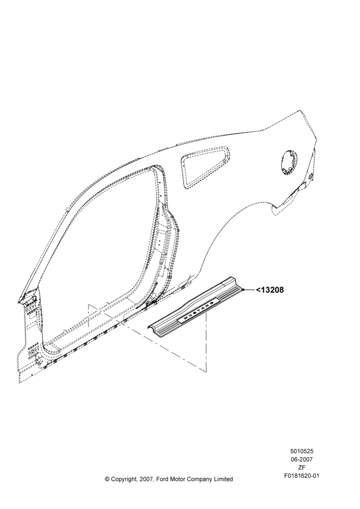 Схема Боковая отделка, Accessory, Backlit Scuff Plate; 02.06.2007–27.06.2014