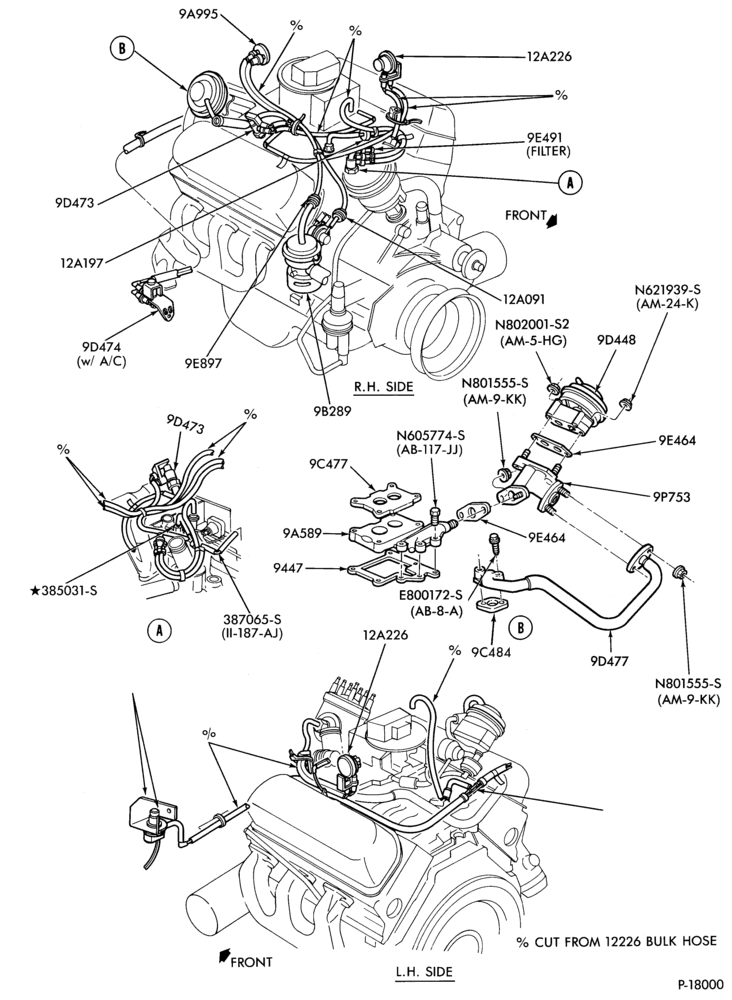 Схема 6 CYL. 3.8L (230 C.I.D.)-recirculation (E.G.R.) - Canada