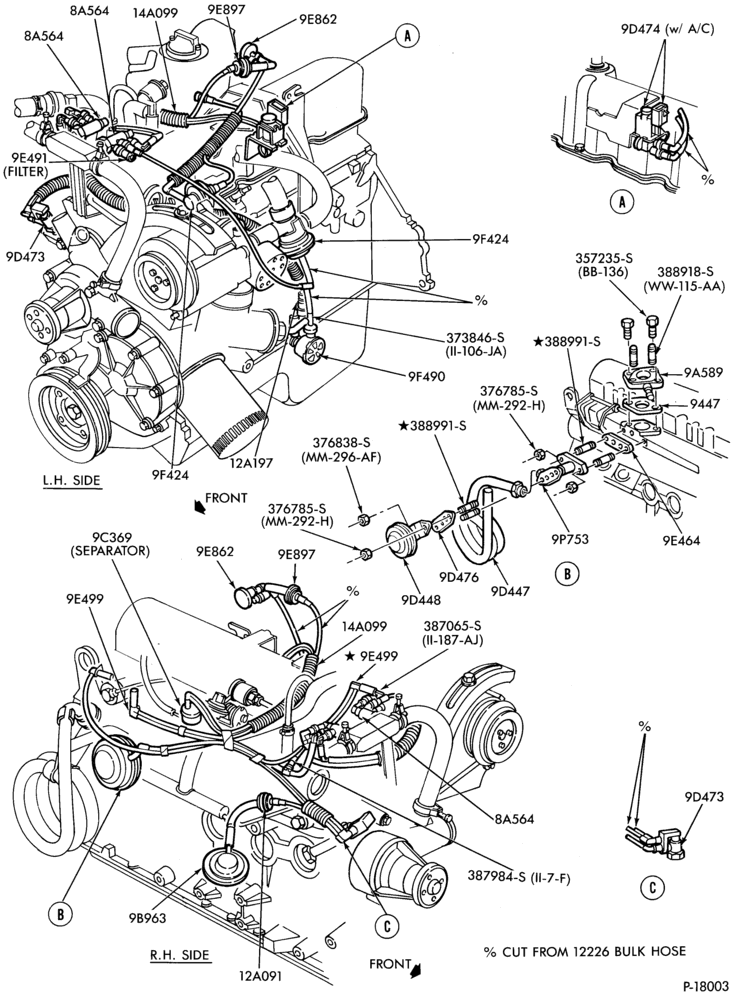 Схема 6 CYL. 3.3L (200 C.I.D.)-recirculation (E.G.R.)- Calif.
