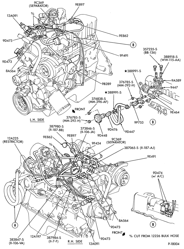 Схема 6 CYL. 3.3L (200 C.I.D.)-recirculation (E.G.R.)- Altitude