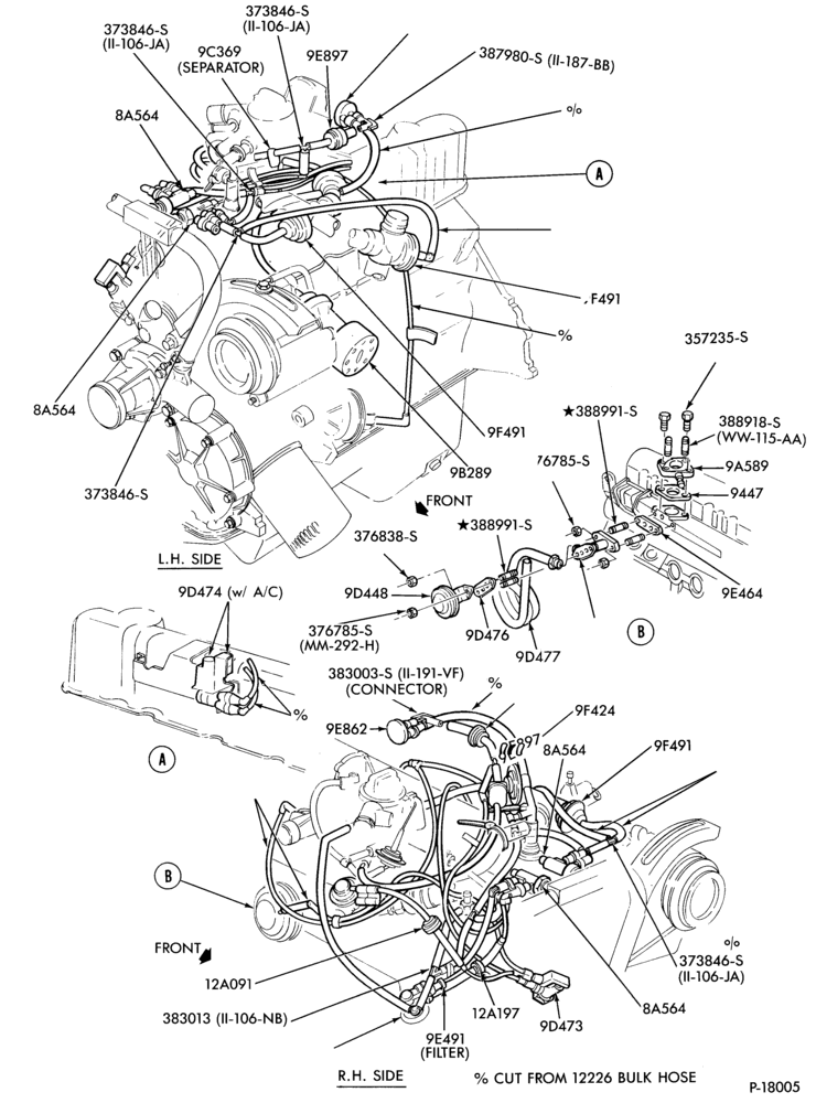 Схема 6 CYL. 3.3L (200 C.I.D.)-recirculation (E.G.R.)- 49 states
