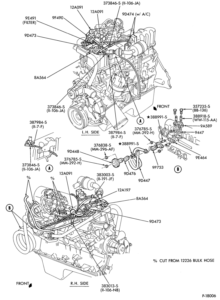 Схема 6 CYL. 3.3L (200 C.I.D.)-recirculation (E.G.R.)- Canada