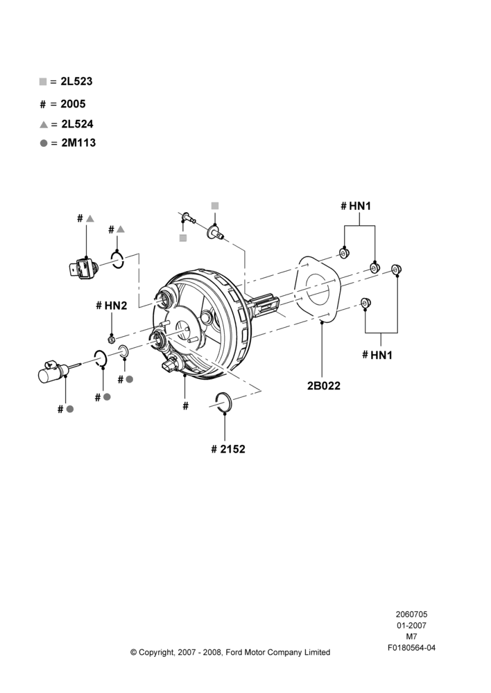 Схема Вакуумный усилитель, With HEV Regenerative Brake System; 08.01.2007–29.04.2012
