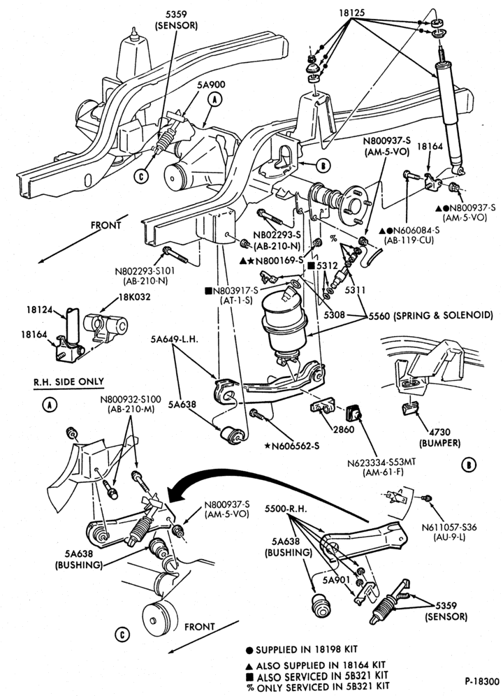 Схема FRONT SPRING AND STABILIZERS-REAR SUSPENSION - arms & shock absorbers