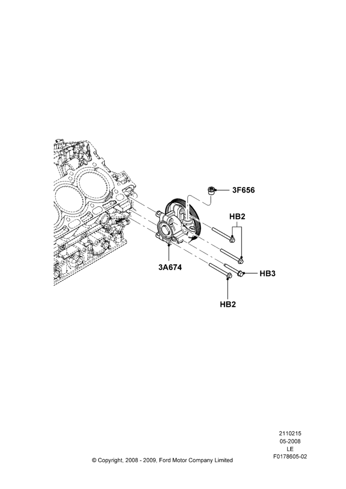 Схема Крепление насоса ГУР, 3.7L 4V PFI V6 NA Gas, With Power Steering; 05.05.2008–06.02.2012