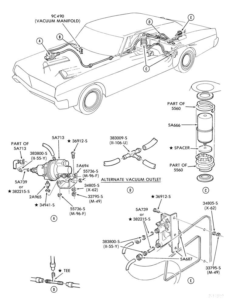 Схема FRONT SPRING AND STABILIZERS-REAR SUSPENSION  - air bag actuated - w/remote control