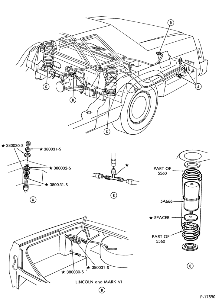 Схема FRONT SPRING AND STABILIZERS-REAR SUSPENSION - air bag actuated - manual control