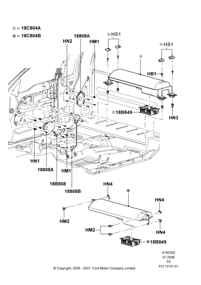 Схема Динамики, AM/FM Str/CD/Clk/Navig System, With Radio Subwoofer; 17.07.2006–18.08.2008