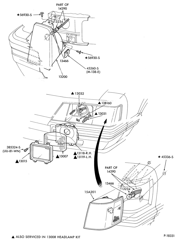Схема LAMPS-Headlamps, parking and fender side marker lamps - Mustang- SVO