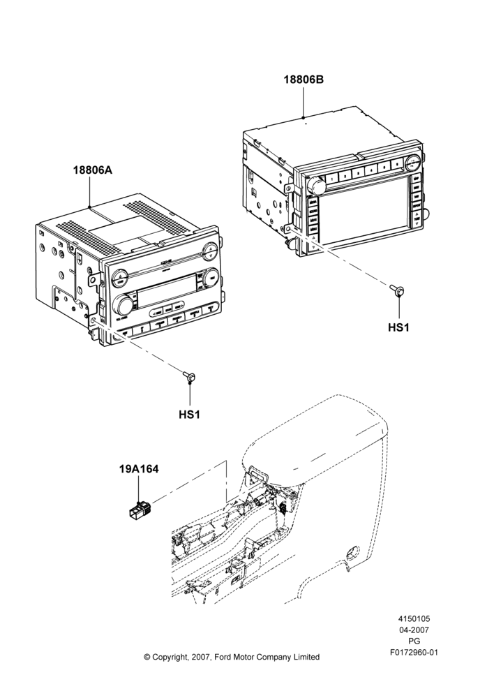 Схема Аудиооборудование (заводское), Less Radio Reception Equipment, Premium Sound System; 30.04.2007–15.06.2009
