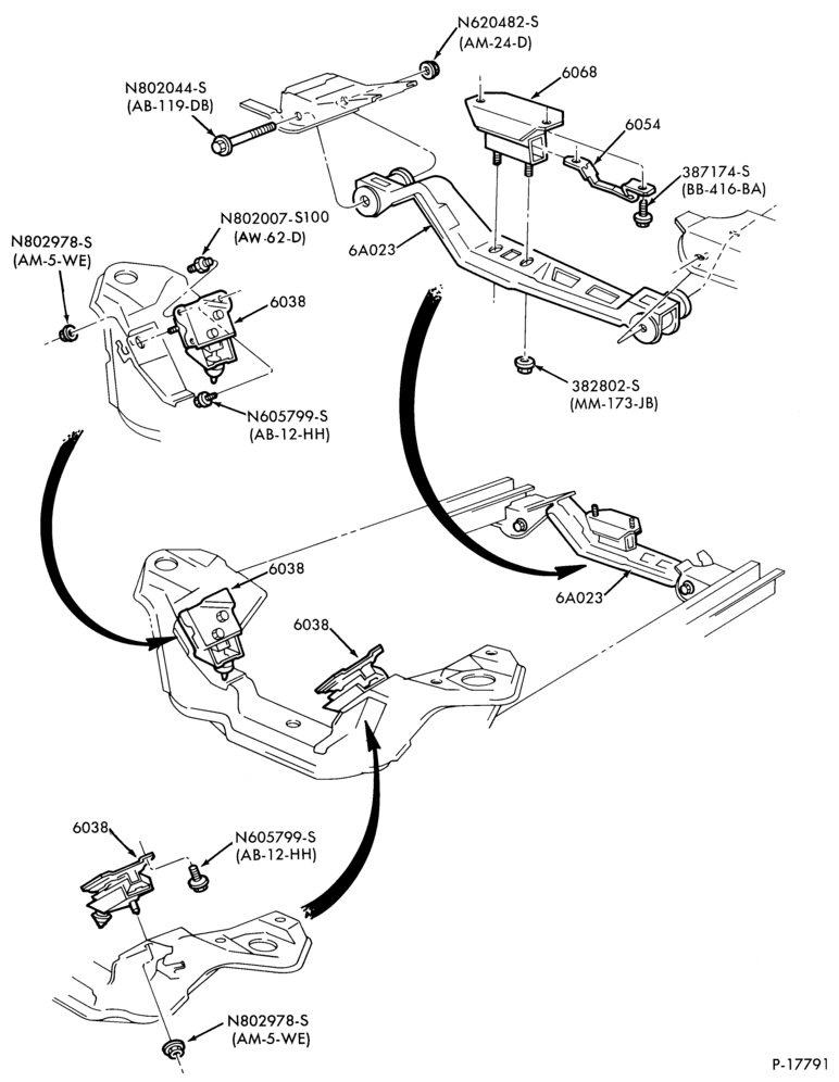 Схема 6 CYL. 3.8L (230 C.I.D.)-F (Mustang - exc. convertible)