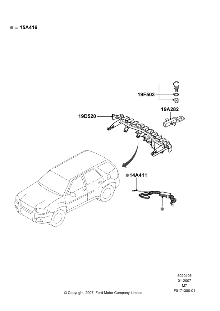 Схема Фаркоп, Less Hybrid Version, Accessory; 08.01.2007–23.06.2008
