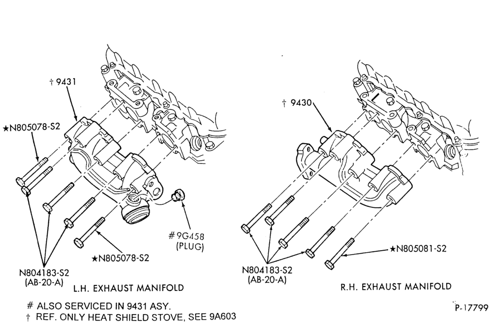Схема 6 CYL. 2.9L-Manifold & related parts - exhaust