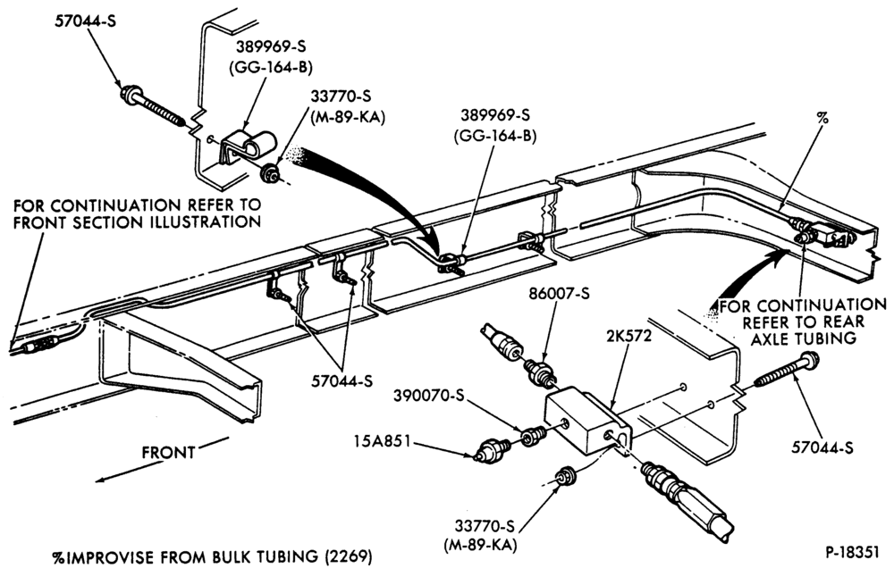 Схема PARKING BRAKES-Parking brake system - hydraulic - rear frame tubing-B600/700