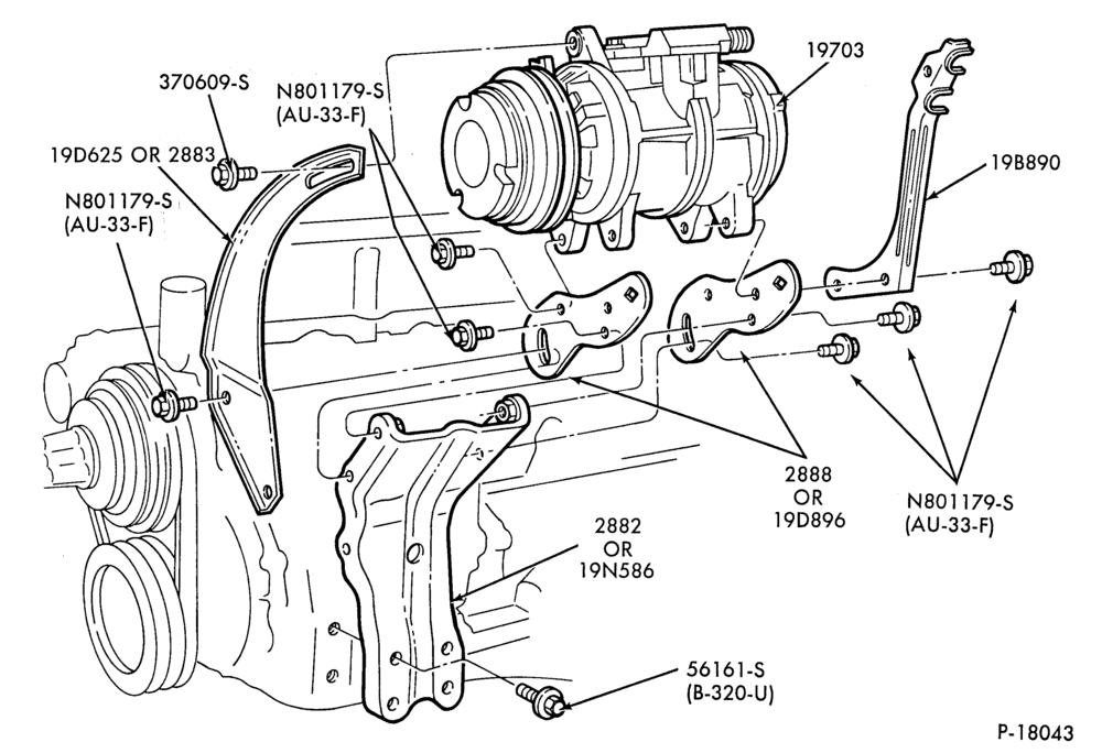 Схема AIR CONDITIONING-Bezels and Controls  - built - Super/Van Wagon - York design-6 cyl. 300 (4.9L)-E100/350
