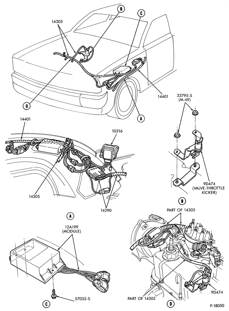 Схема 8 CYL. 5.0L (302 C.I.D.)-Electronic engine control - Canada