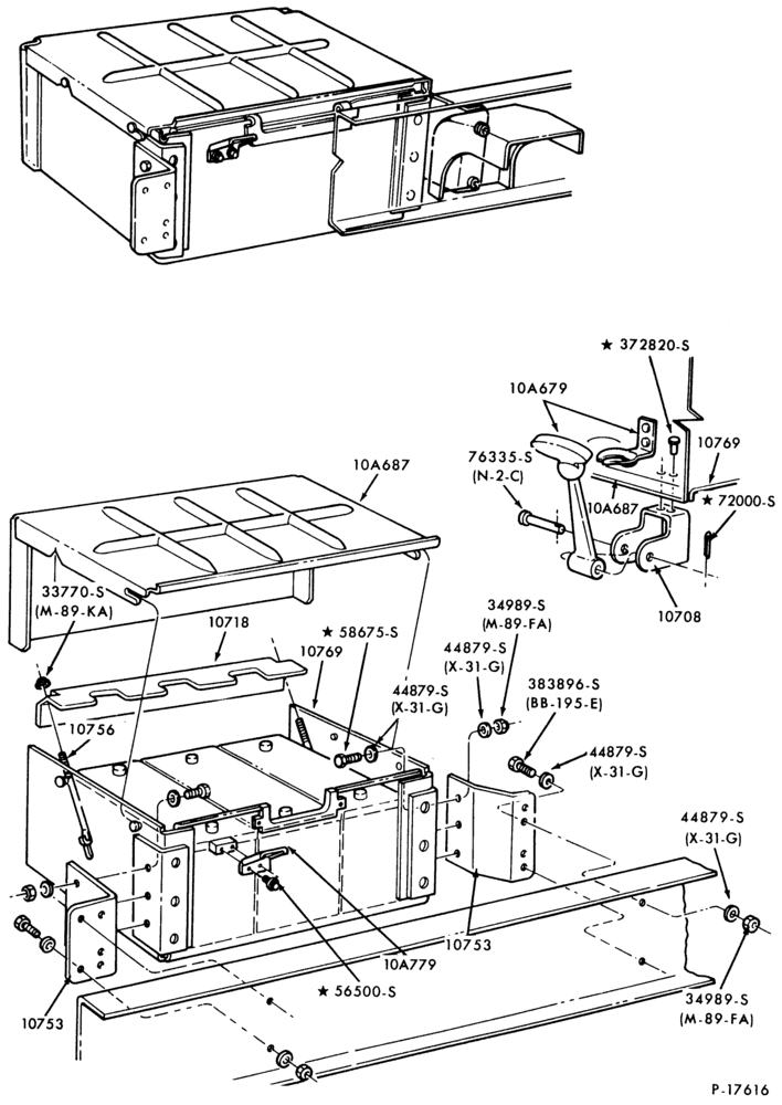 Схема BATTERY CARRIERS-F-FT900-8 cyl. 636 Cat. Diesel - 2 or 3 12 volt batteries - frame mounted