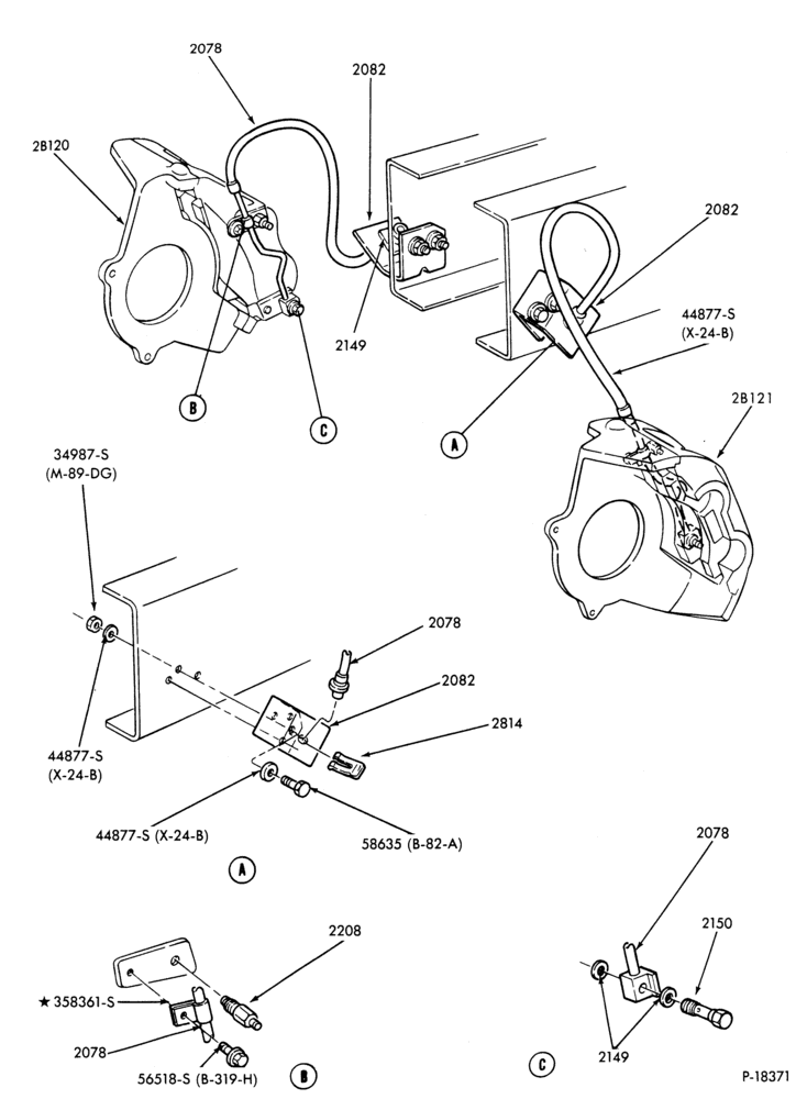 Схема BRAKE SYSTEMS - HYDRAULIC-(1984/) - split-hydraulic front jounce hoses-B600/700