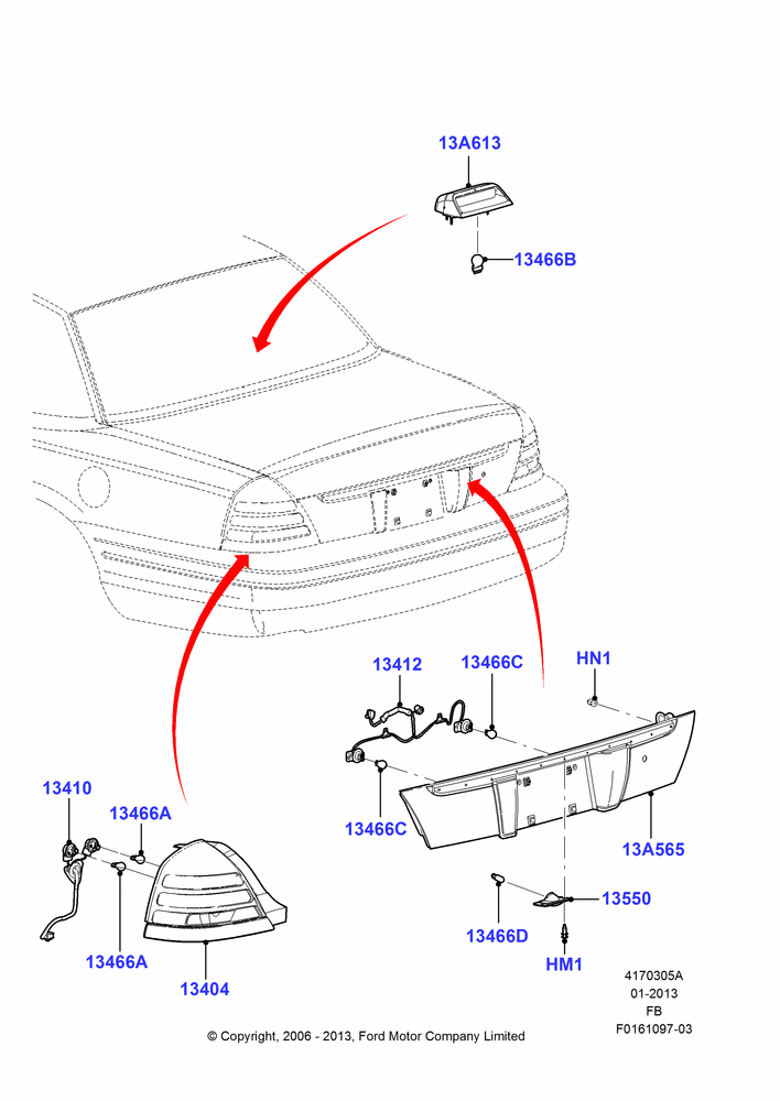 Схема Задние фонари, Less Police Equip Pack; 19.06.2006–26.09.2011