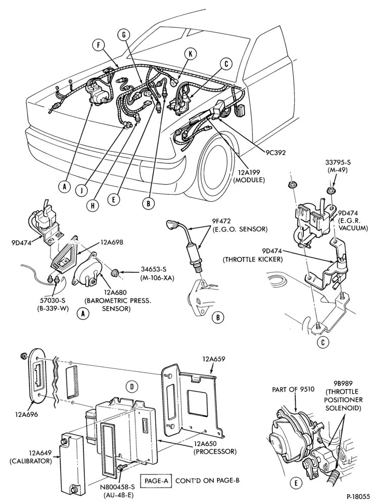 Схема 8 CYL. 5.0L (302 C.I.D.)-Electronic engine control - Page A