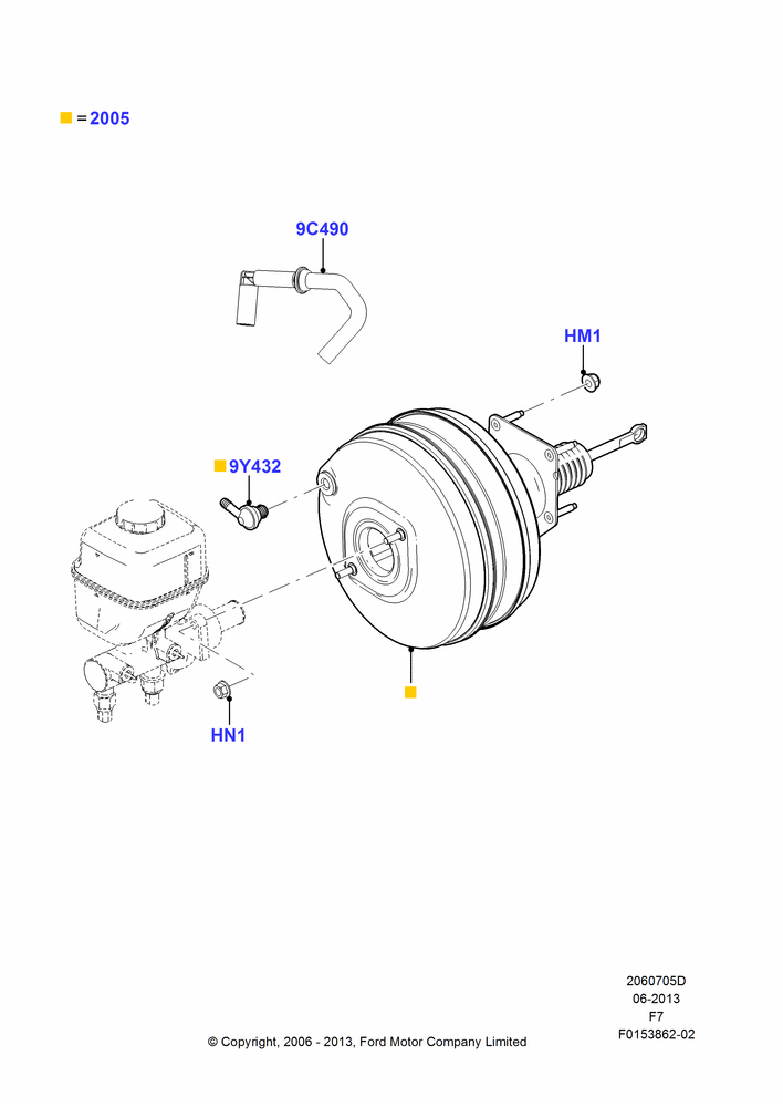 Схема Вакуумный усилитель, Power 4-Wheel Disc Vacuum Boost; 18.12.2006–03.12.2007