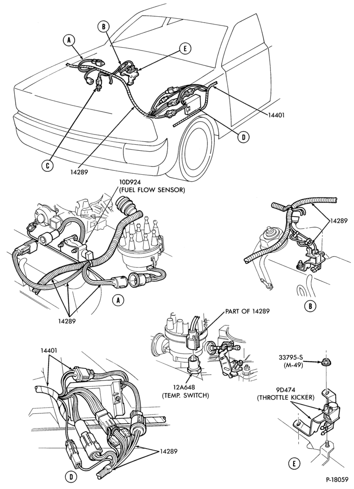 Схема 8 CYL. 5.0L (302 C.I.D.)-Electronic engine control (E.E.C.)- Canada