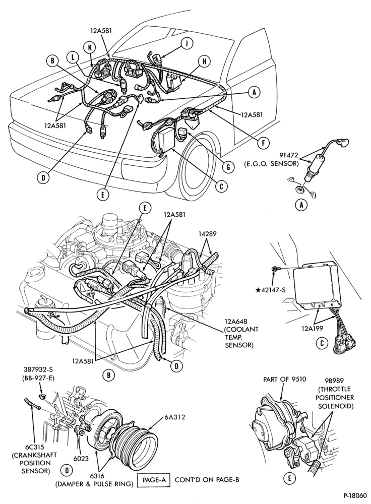 Схема 8 CYL. 5.0L (302 C.I.D.)-Electronic engine control (E.E.C.)- E.E.C. - Page-A