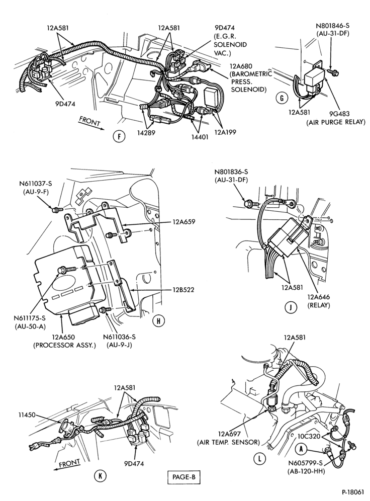Схема 8 CYL. 5.0L (302 C.I.D.)-Electronic engine control (E.E.C.) - E.E.C. - Page- Page-B