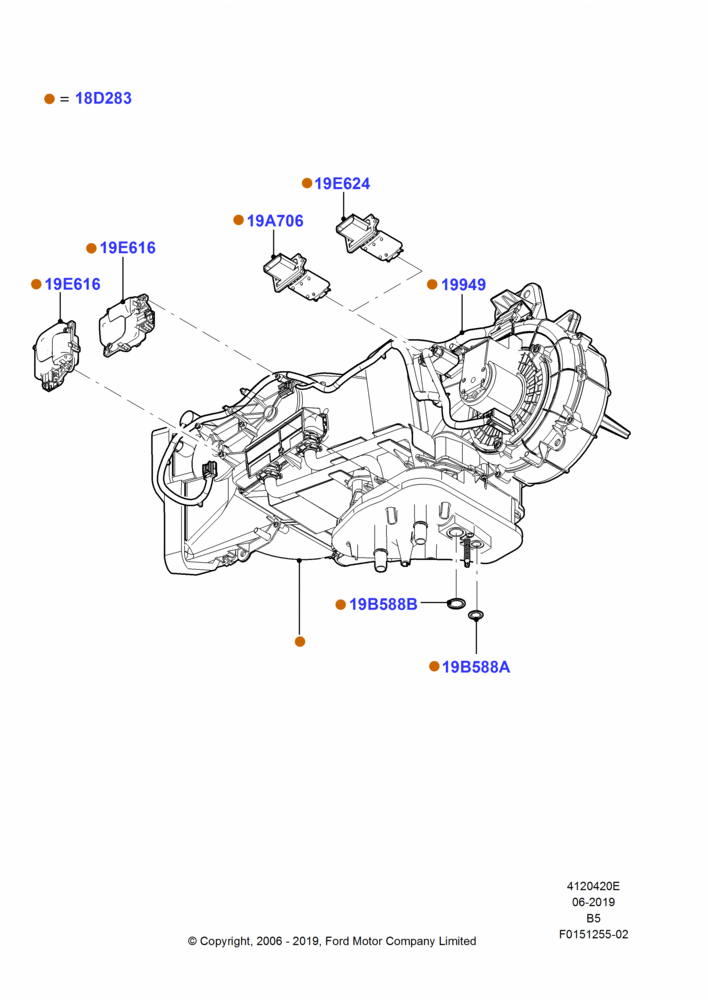Схема Доп. кондиционер — наружные детали, 131"/3327.4MM  Wheelbase; 06.12.2006–30.06.2017