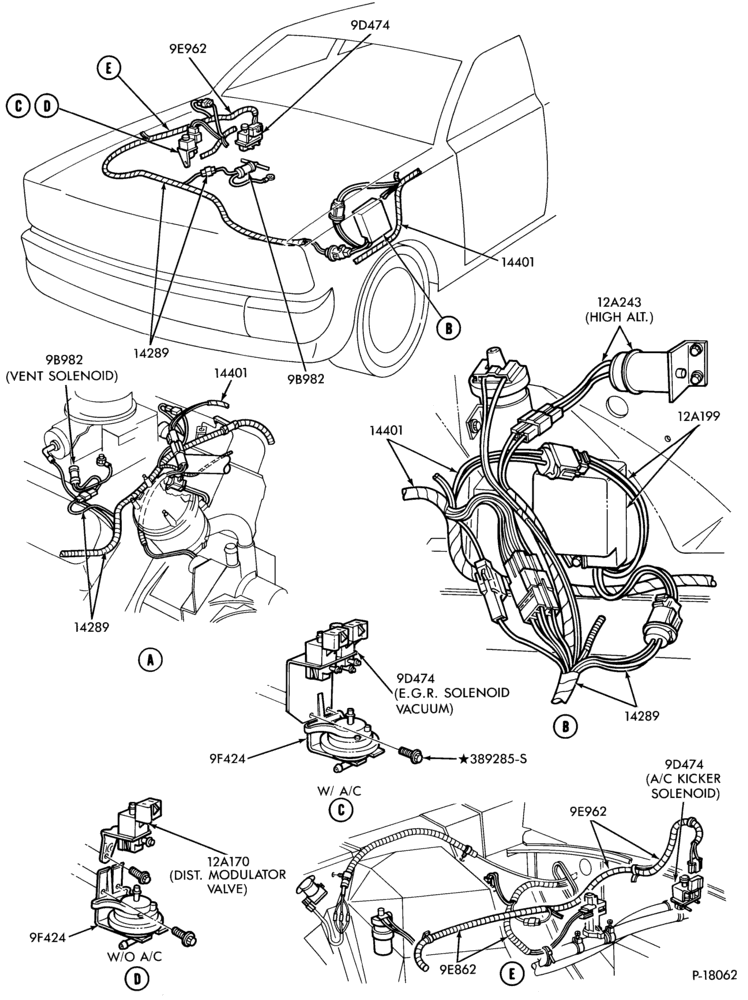 Схема 6 CYL. 3.8L (230 C.I.D.)-Electronic engine control (E.E.C.)