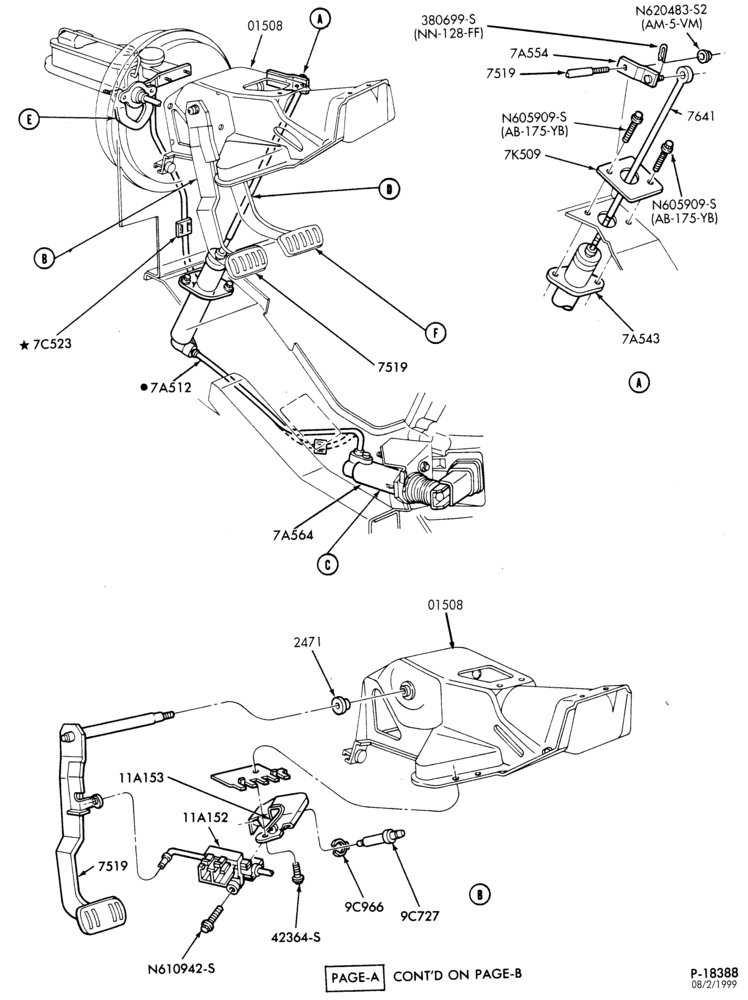 Схема BRAKES-Brake and clutch pedals - Page A-E150/350