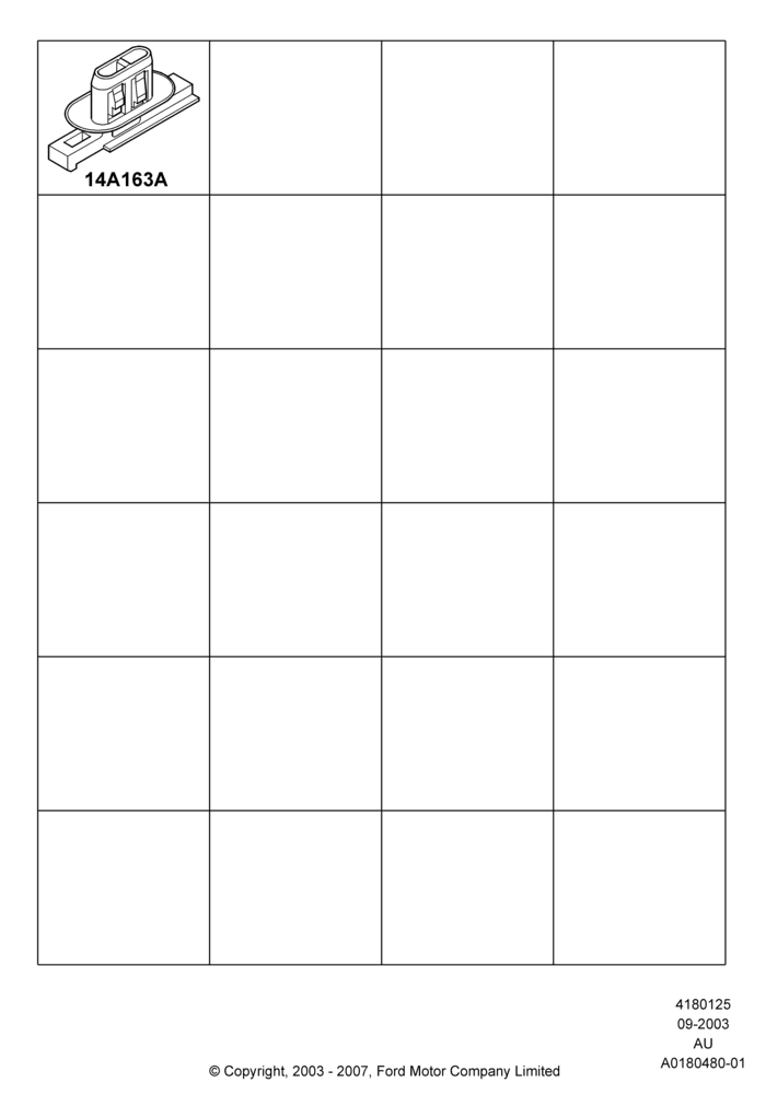 Схема Крепёж проводки, Page B; 04.09.2003–07.12.2010