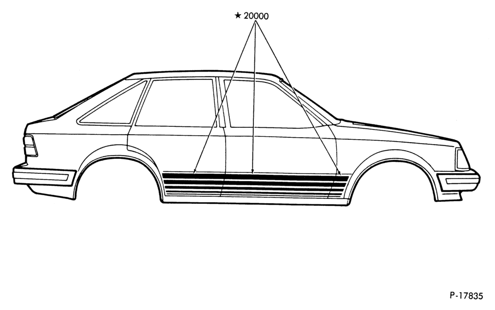 Схема TOURING SEDAN STRIPE - BODY TYPE 58